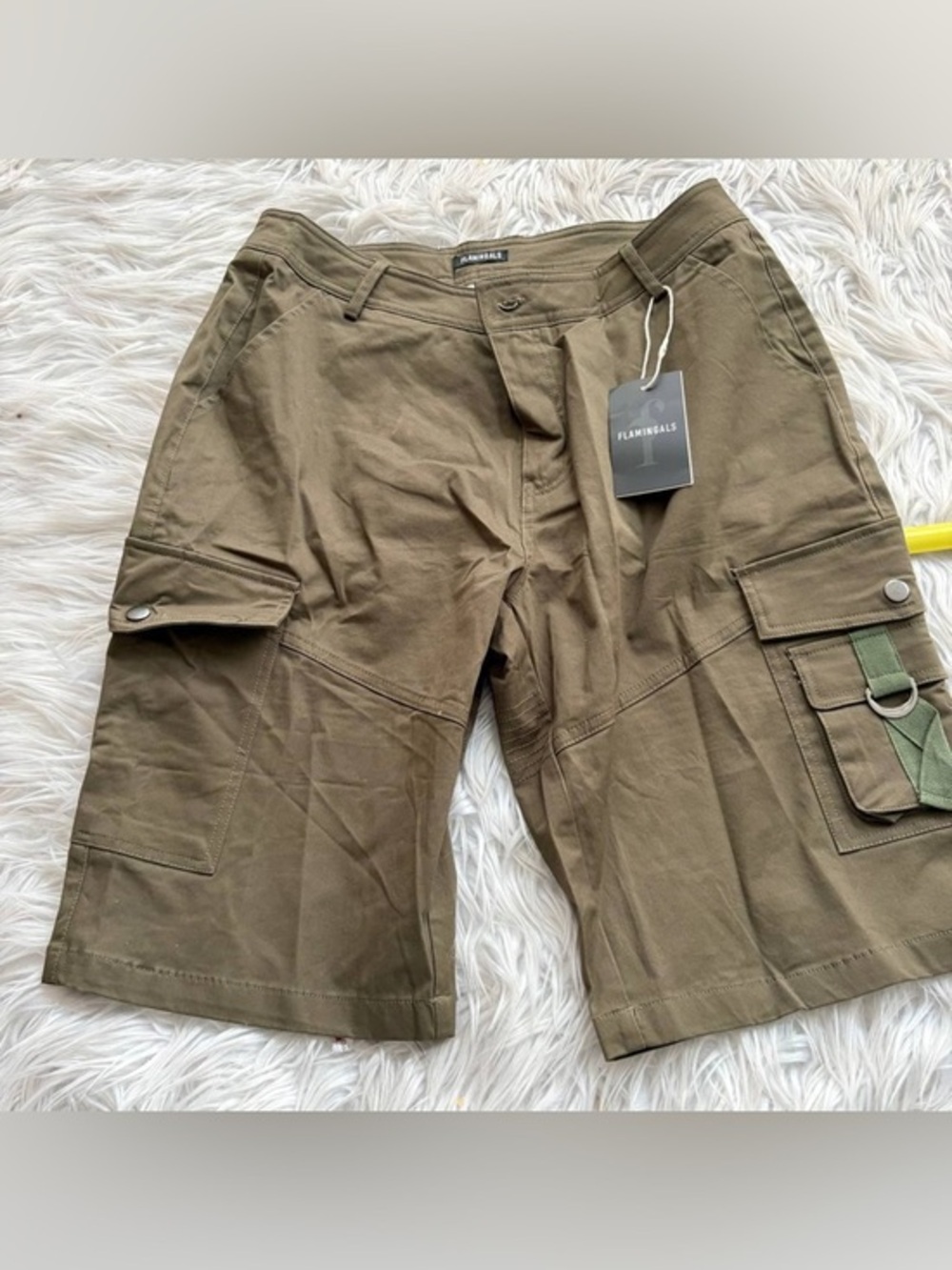 Flamingals Flap Pocket Design Bermuda Cargo Shorts size L FG12-17